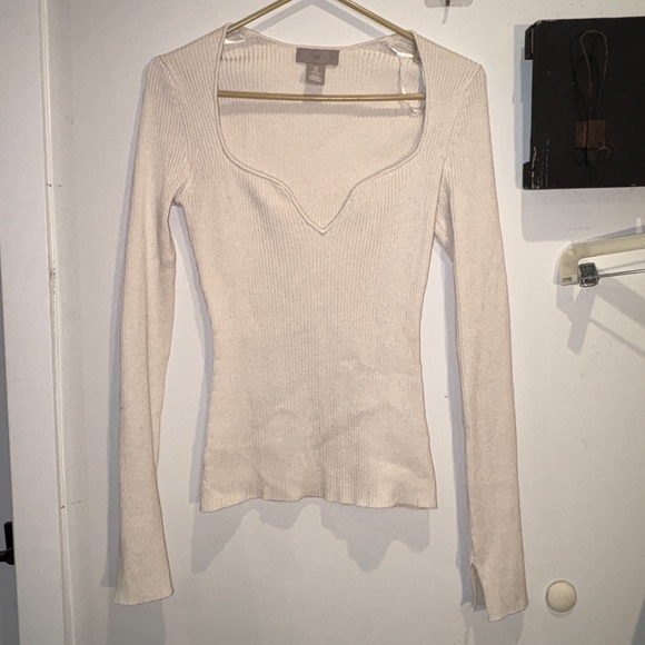 H&M Cream Ribbed Knit Top - Picture 5 of 7